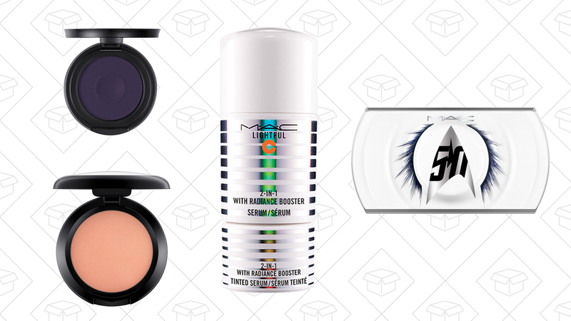 Into the Well Eye Shadow, $12 | Powder Blush, $14 | Lightful 2-in-1 Tin and Serum with Radiance Booster, $36 | Star Trek Lashes, $11